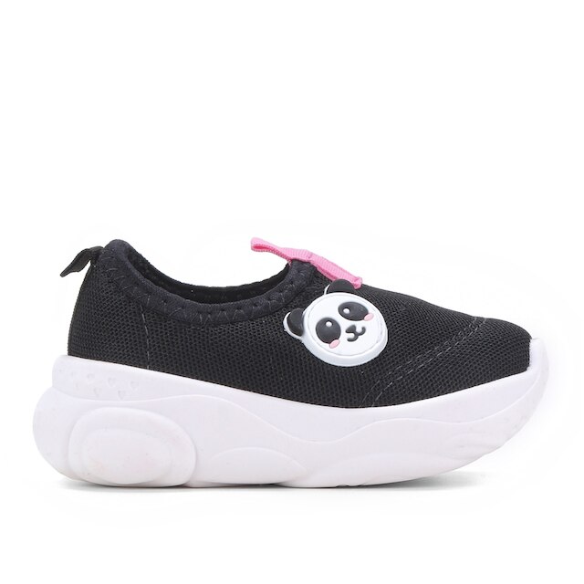 Tênis Bebê Jogging Soft Pop Molekinha Panda Menina - Preto Menor preço em Tênis Bebê Jogging Soft Pop Molekinha Panda Menina - Preto