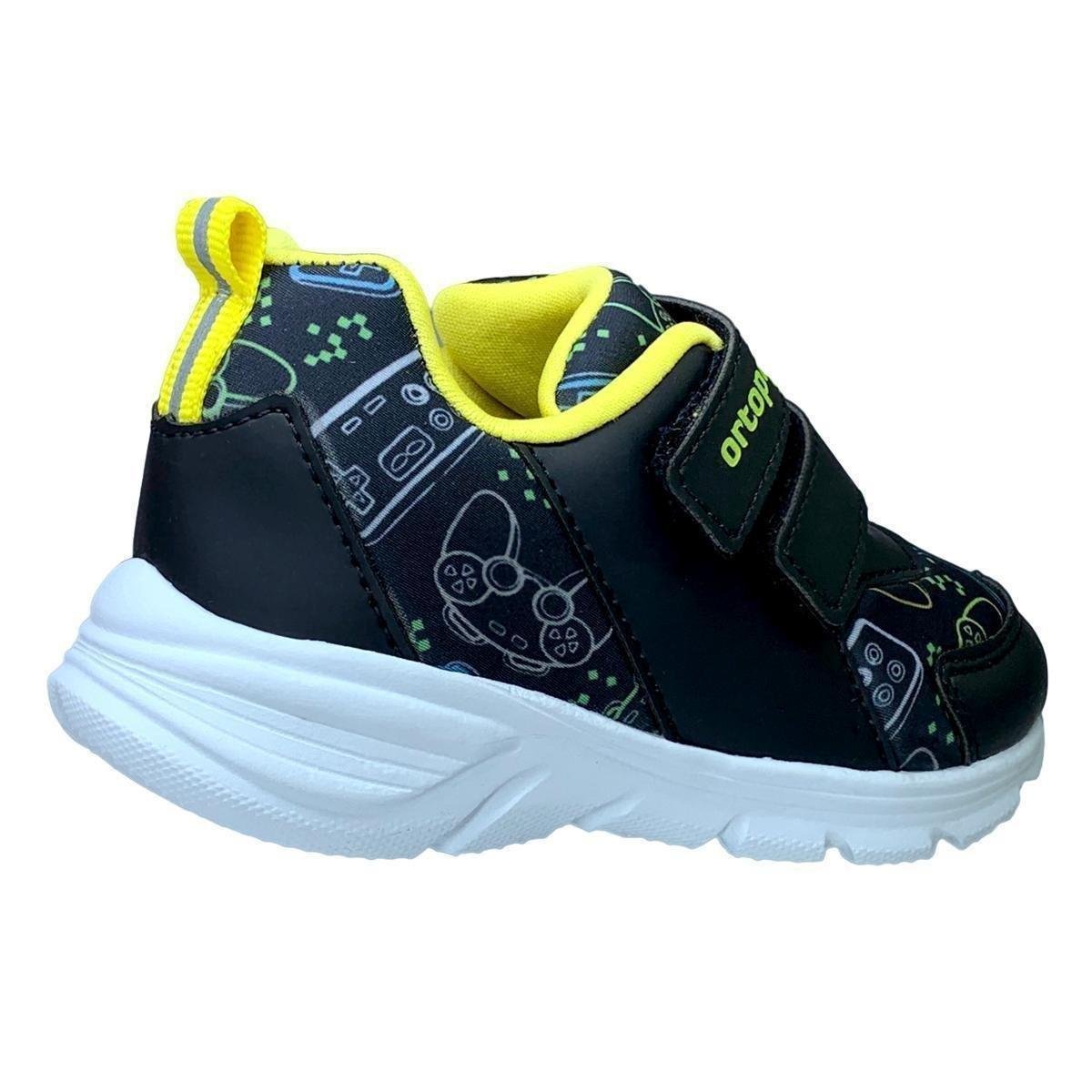 Tênis Bebê Ortopé Fly Masculino - Preto | Netshoes
