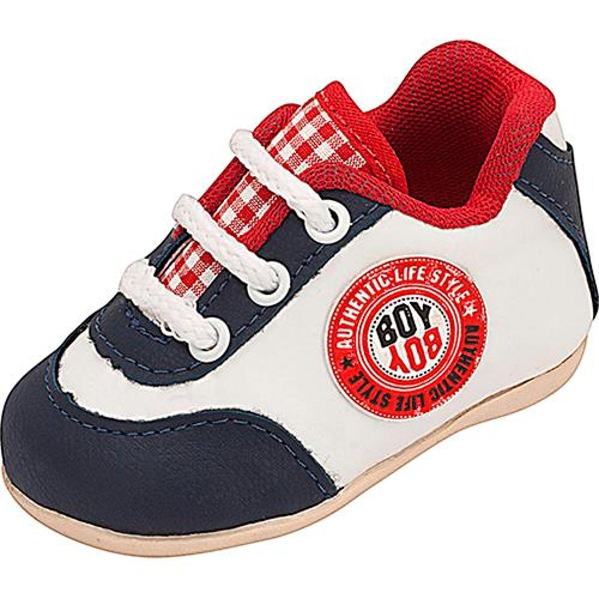 Tênis Bebê Plis Calçados - Branco+Azul | Netshoes