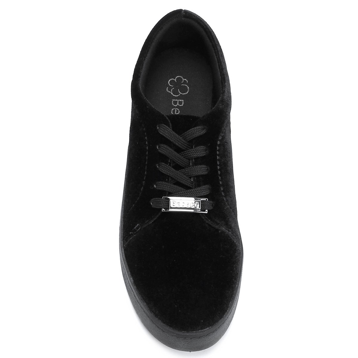 tenis bebece preto veludo