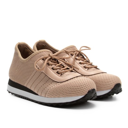 Tênis Bebece Jogging Malha Feminino - Nude