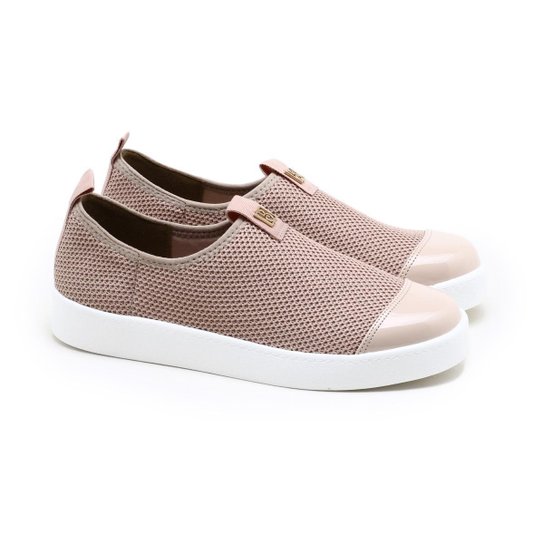 Tênis Bebecê Malha Verniz - Nude Menor preço em Tênis Bebecê Malha Verniz - Nude