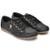 Tênis Bege Feminino Casual Cadarço Confortável Leve Metal Gato - Preto