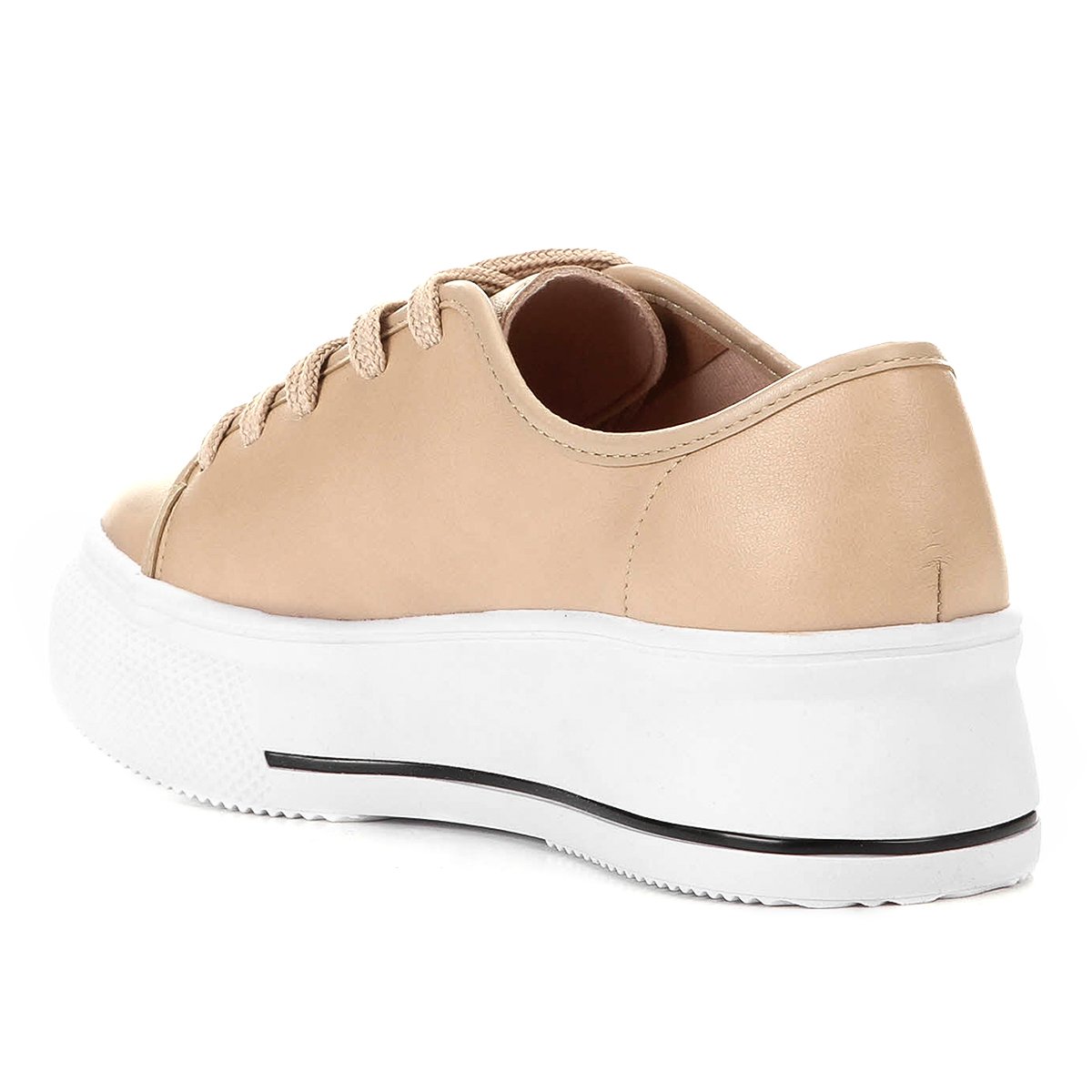 Tênis Casual Feminino Knit Beira Rio Tênis Beira Rio Caixa Alta Feminino - Bege | Netshoes