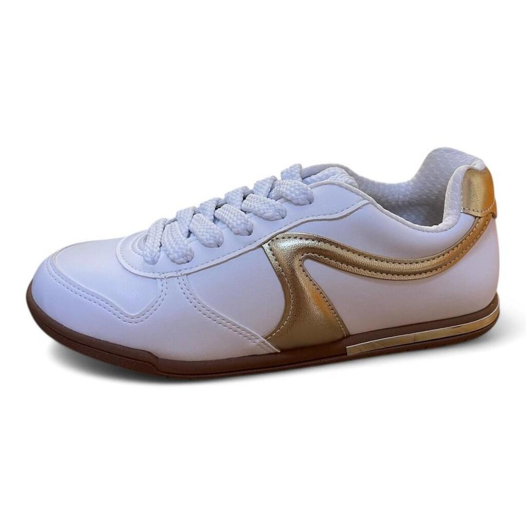TÊNIS BEIRA RIO CASUAL BRANCO E DOURADO
