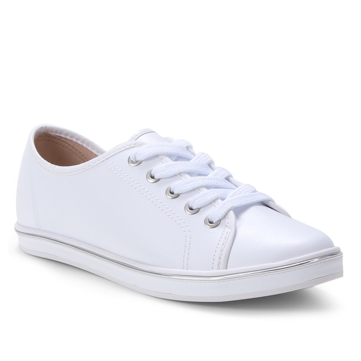 Tênis Casual Feminino Knit Beira Rio Tênis Beira Rio Casual Feminino - Branco | Netshoes
