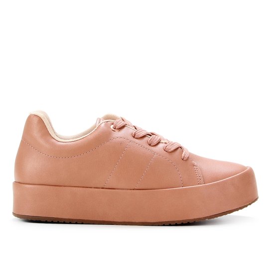 Tênis Beira Rio Flatform Matelassê Feminino - Nude Menor preço em Tênis Beira Rio Flatform Matelassê Feminino - Nude