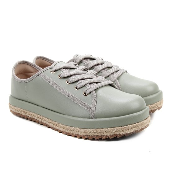 Tênis Beira Rio Tratorado Corda Feminino - Verde água Menor preço em Tênis Beira Rio Tratorado Corda Feminino - Verde água