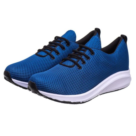 Tênis Bergally Caminhada Ultra Leve - Azul Menor preço em Tênis Bergally Caminhada Ultra Leve - Azul