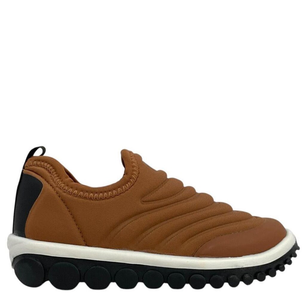 Tênis Bibi Infantil Marrom Escolar e Casual Slip On 1155012