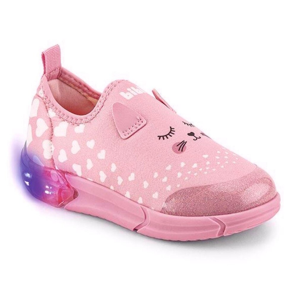 Tênis Bibi Space Led Gatinho 1228078 Rosa
