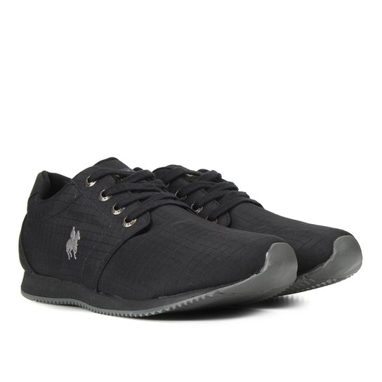 Tênis Black Horse Polo Farm Casual Masculino - Preto Menor preço em Tênis Black Horse Polo Farm Casual Masculino - Preto