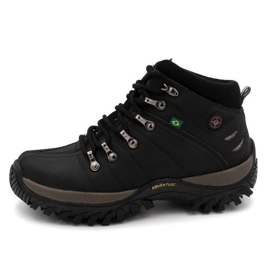 Tênis Bota Coturno Adventure Masculino - Preto Menor preço em Tênis Bota Coturno Adventure Masculino - Preto