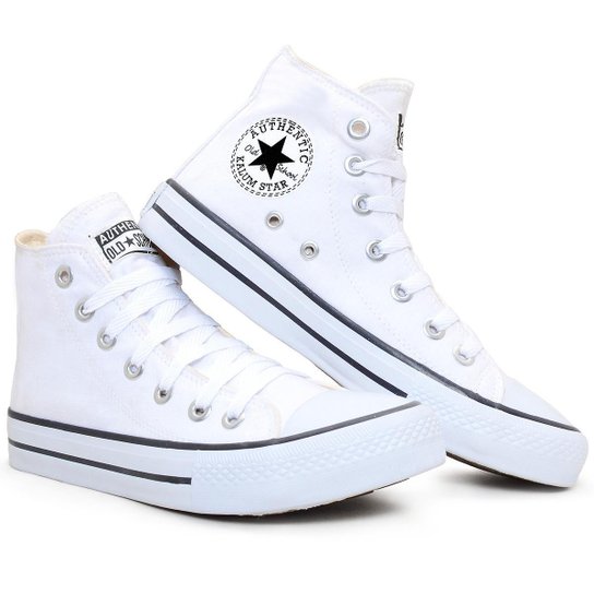 Tênis Botinha All Authentic Star Cano Alto Feminino 40% Off - Branco Menor preço em Tênis Botinha All Authentic Star Cano Alto Feminino 40% Off - Branco