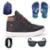 Tenis Botinha Infantil Meninos Casual Cano Alto Confortavel + Mochila Chinelo Oculos Relogio - Café
