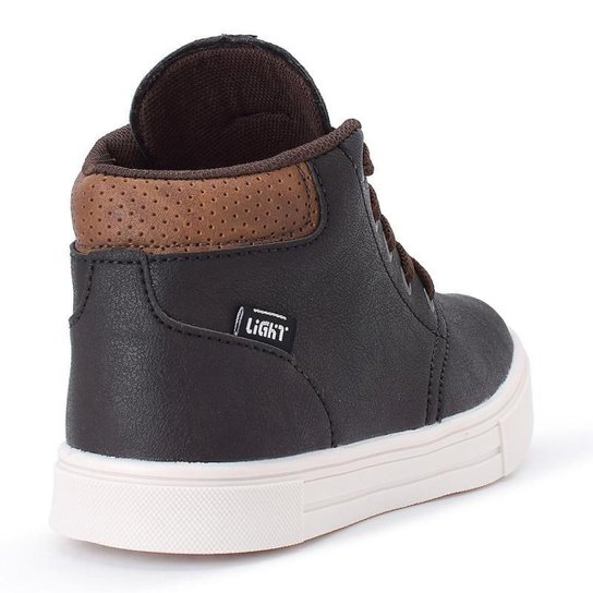 Tenis Botinha Infantil Meninos Casual Cano Alto Confortavel + Oculos Relogio
