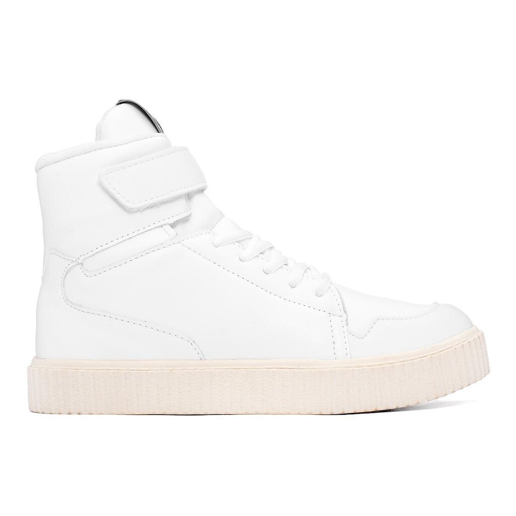 Tênis Botinha Sneaker Feminina Com Velcro Confortável Para Academia