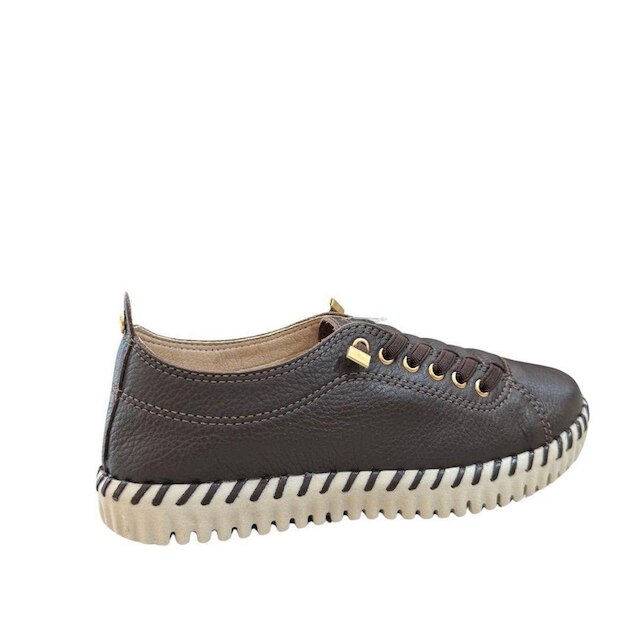 Tênis Bottero Feminino Casual Em Couro Marrom