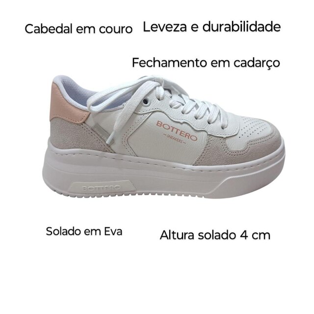 Tênis Bottero Feminino Em couro 2026