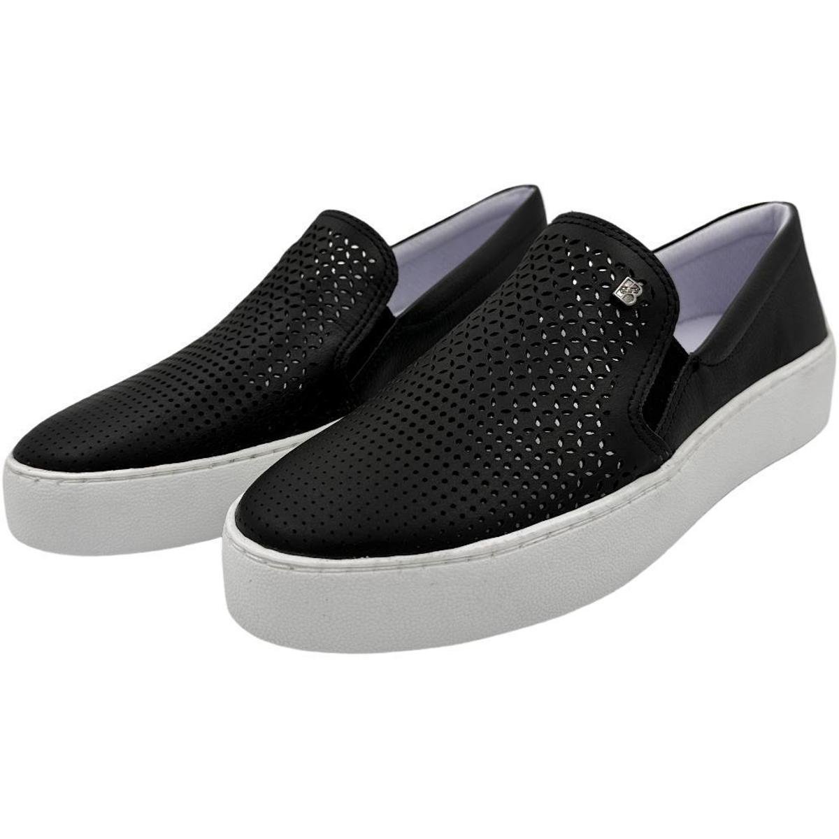 Tênis Bottero Slip On Casual Feminino Preto Netshoes