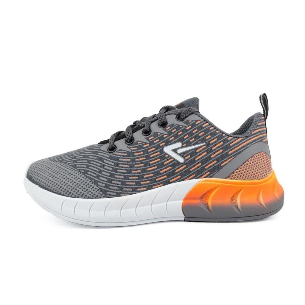 Tenis Box 200 Com Cabedal Estampado Em Linhas - BX2327