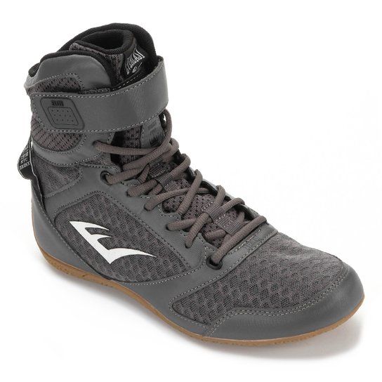 Tênis Boxe Everlast First Elite Masculino - Chumbo+Prata Menor preço em Tênis Boxe Everlast First Elite Masculino - Chumbo+Prata
