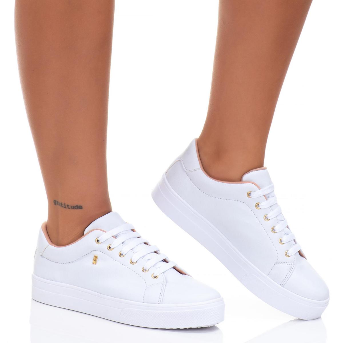 Tênis Branco Feminino Casual Estilo Shoes - Branco | Netshoes