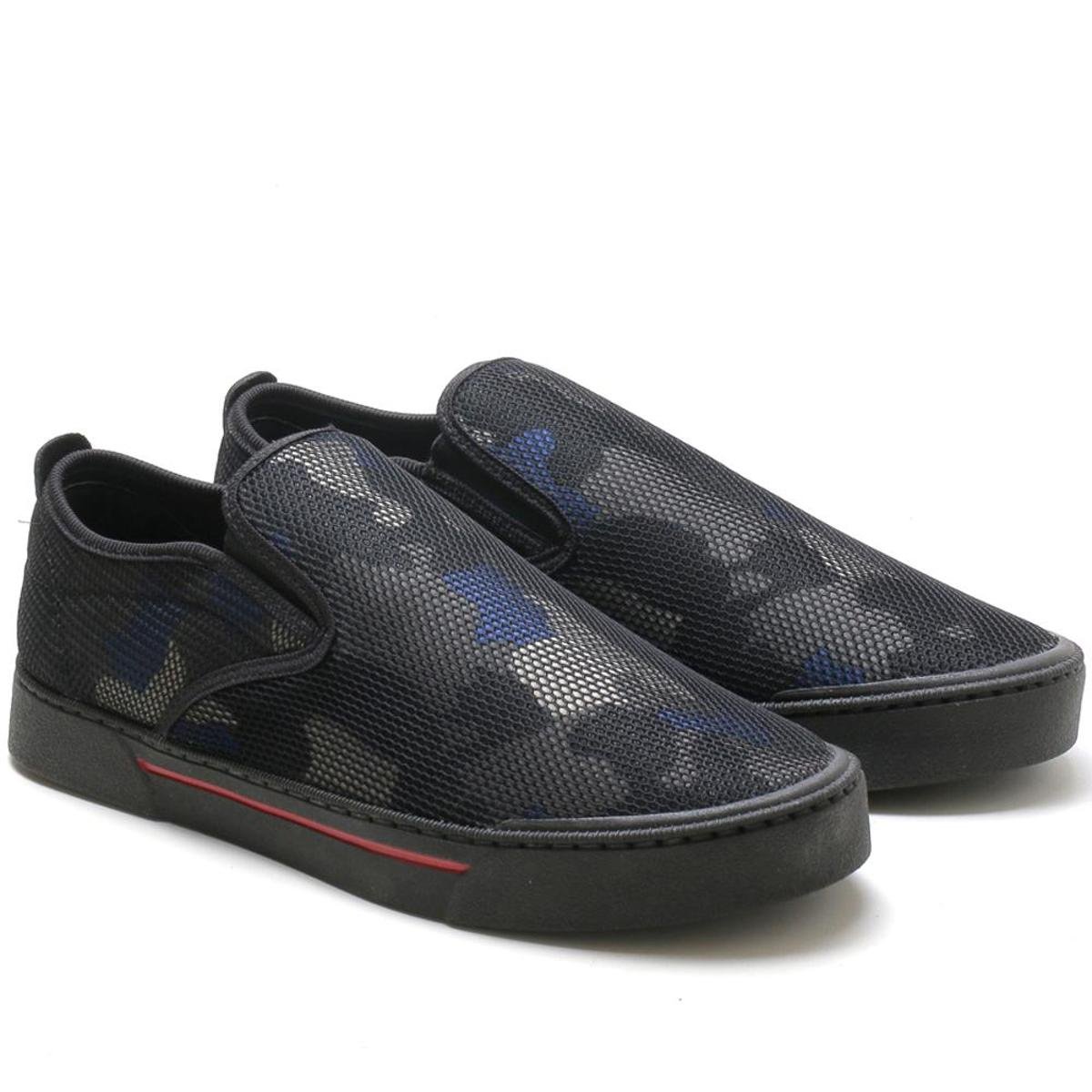 tenis camuflado azul