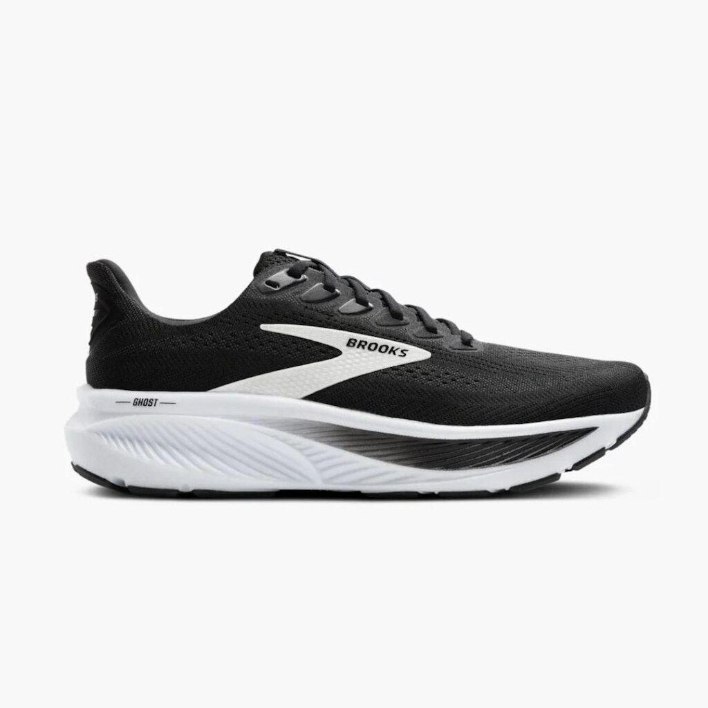 Tênis Brooks Ghost 17 Feminino Preto e Branco