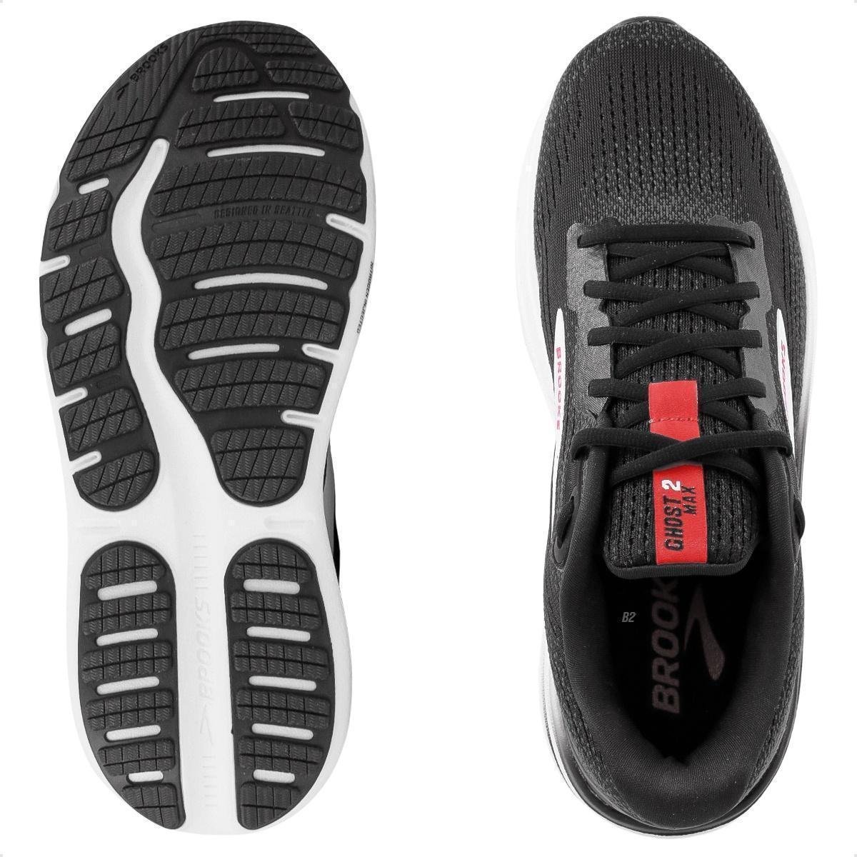 Tênis Brooks Ghost Max 2 Masculino - Preto | Netshoes