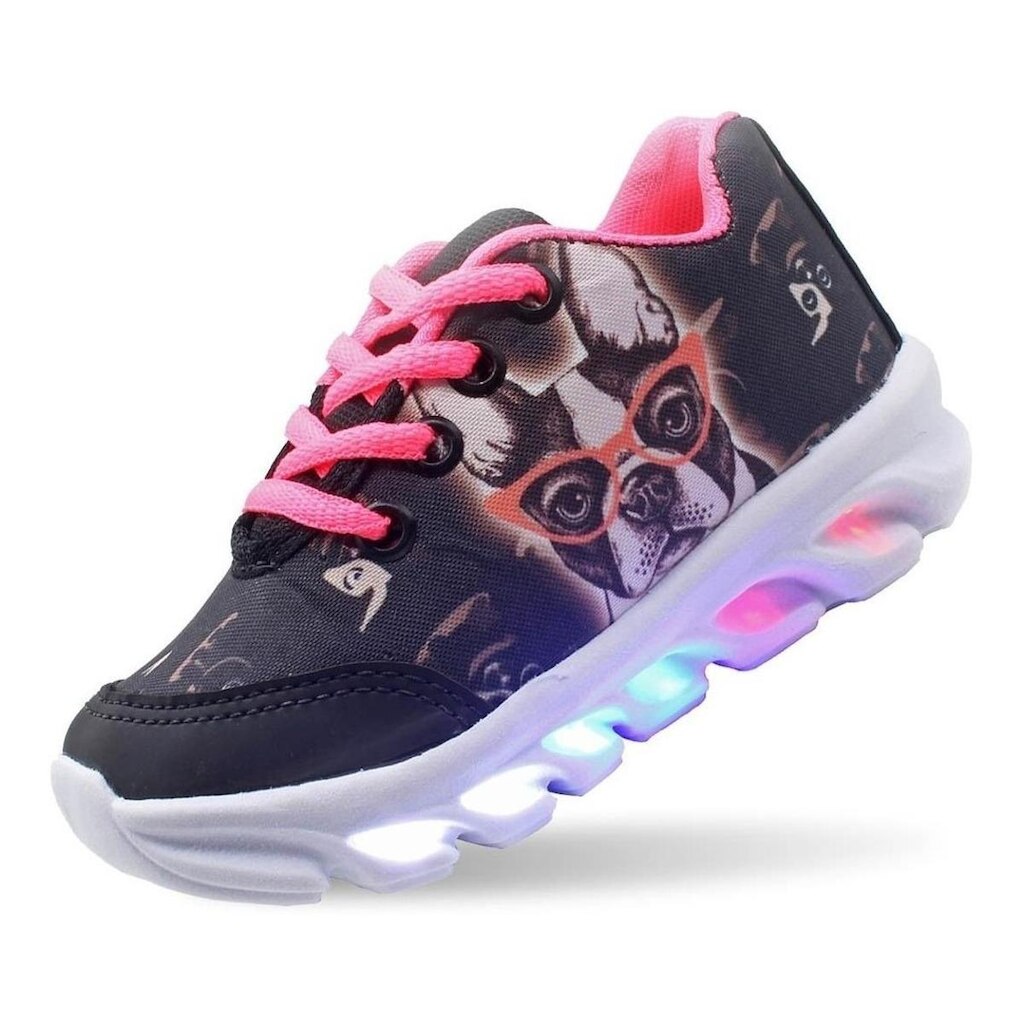 Tenis Buldog Infantil Juvenil Feminino Com Luz De Led Menina