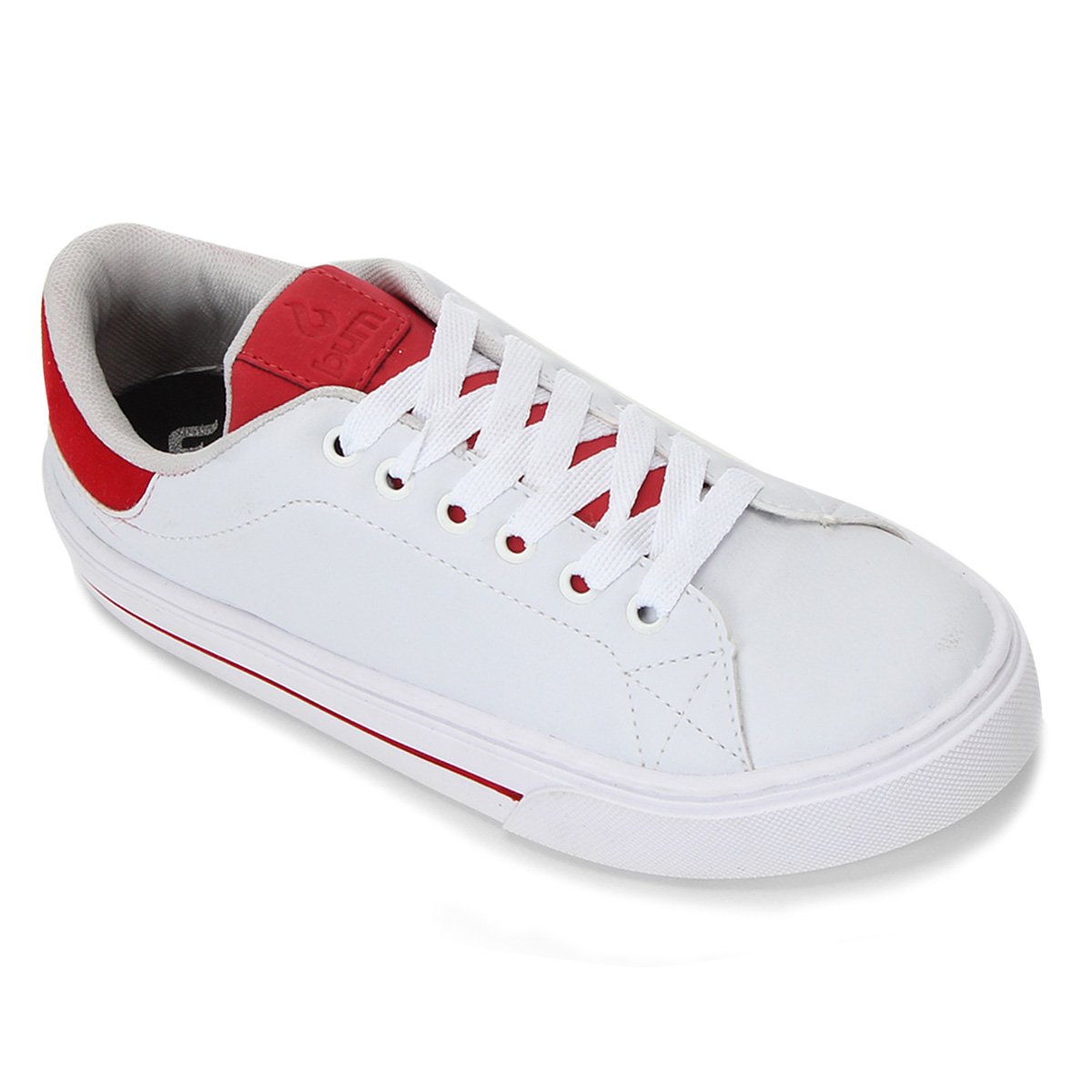 tenis branco com vermelho