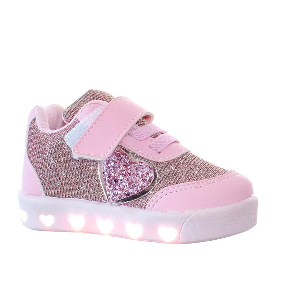 TENIS LED GQTI TXL-43 NEON NR. 27 ROSA