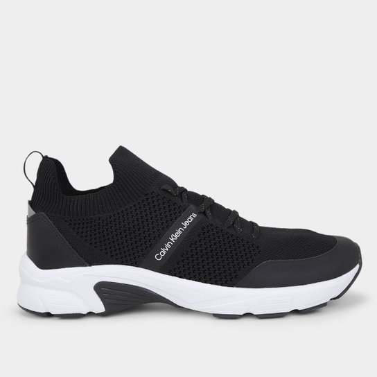 Tênis Calvin Klein Baixo New Runner Knitt Masculino - Preto Menor preço em Tênis Calvin Klein Baixo New Runner Knitt Masculino - Preto
