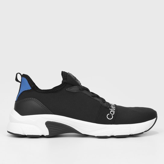 Tênis Calvin Klein Baixo New Runner Neoprene Masculino - Preto Menor preço em Tênis Calvin Klein Baixo New Runner Neoprene Masculino - Preto