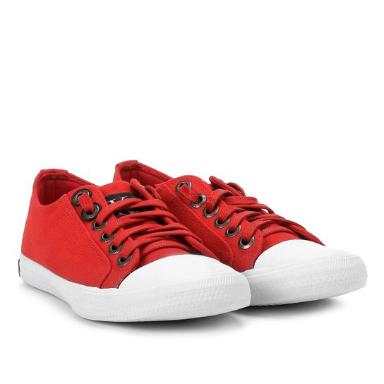 Tênis Calvin Klein Lona Masculino - Vermelho