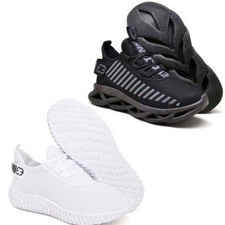 Tênis Caminhada Academia Corrida Confortavel 2 Pares Diferentes