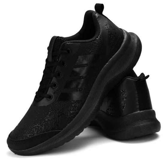 Tênis Caminhada Esportivo SapatoFran Polo Running Masculino - Preto Menor preço em Tênis Caminhada Esportivo SapatoFran Polo Running Masculino - Preto