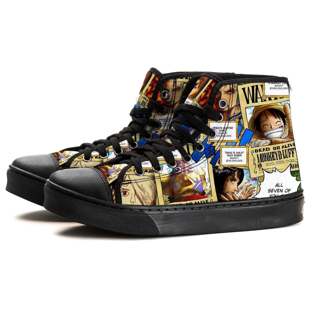 Tênis Cano Alto Anime Luffy