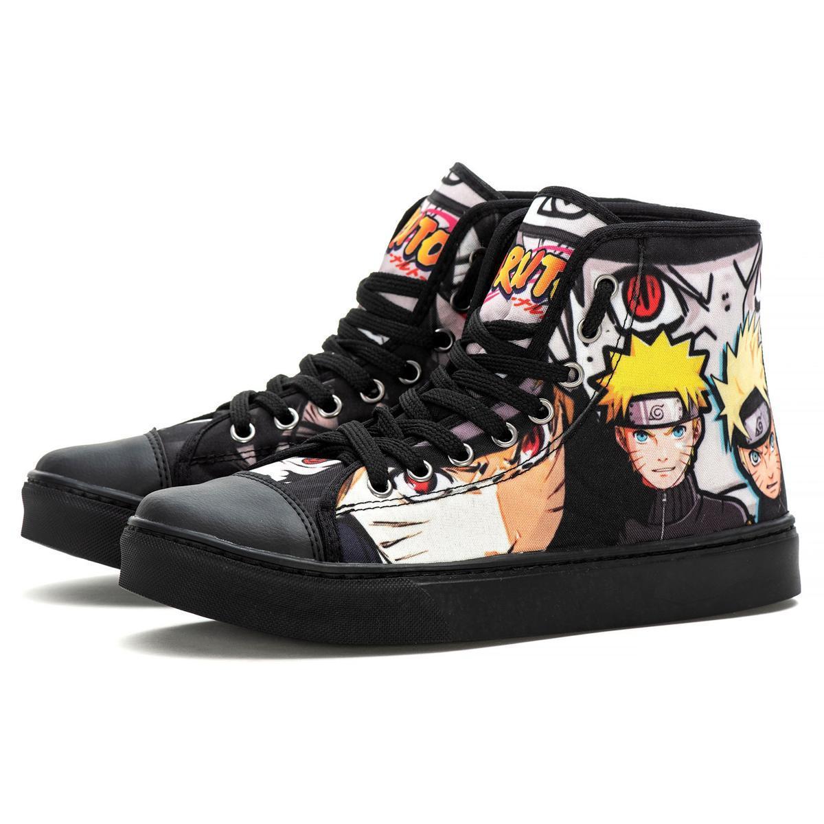 Tênis Cano Alto Anime Mangá Shippuden Narutoo Sasuke - Preto | Netshoes