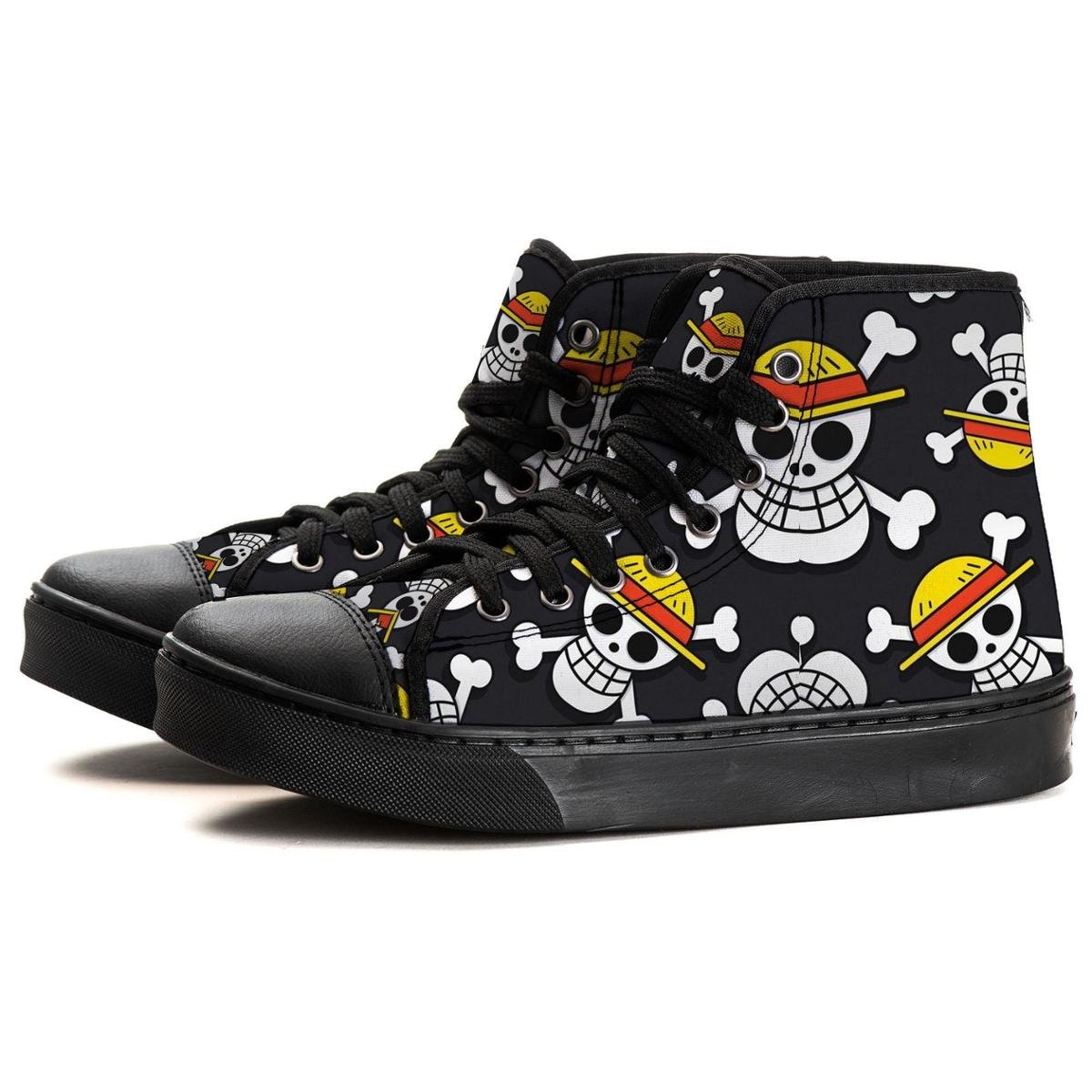 Tênis Cano Alto Anime Pirata One Piece