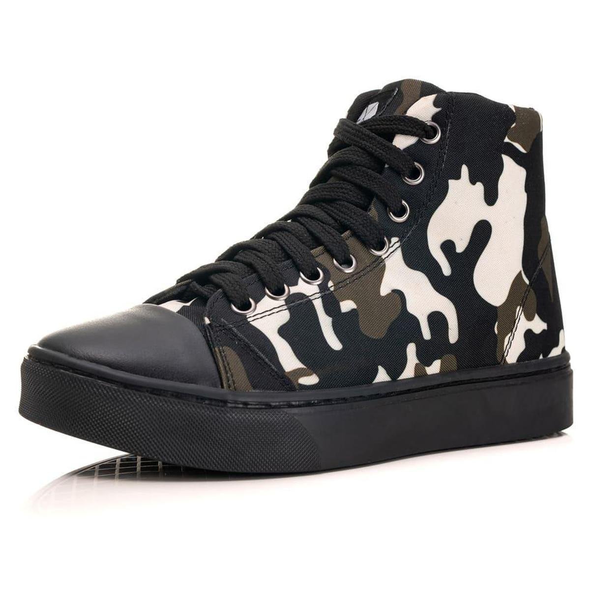 Tênis Cano Alto Camuflado - Preto | Netshoes