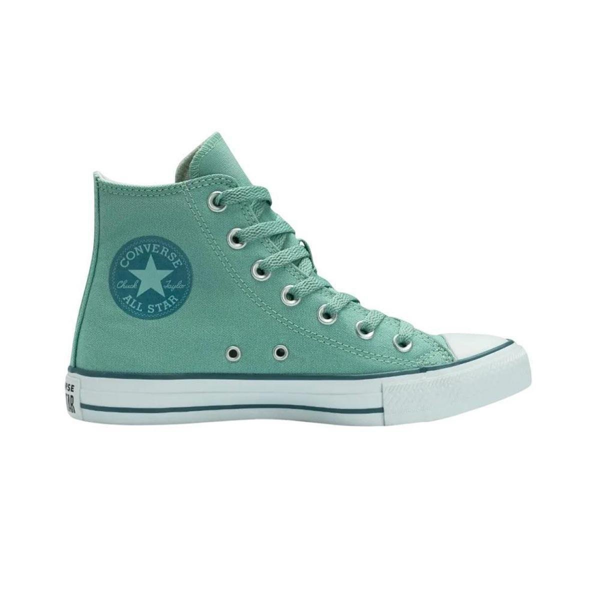 Tênis Cano Alto Chuck Taylor Canvas Converse All Star Verde água