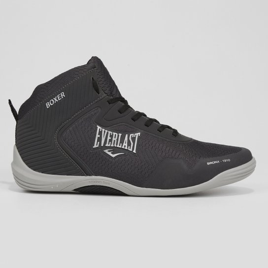 Tênis Cano Alto Everlast Boxer Masculino - Cinza+Preto Menor preço em Tênis Cano Alto Everlast Boxer Masculino - Cinza+Preto