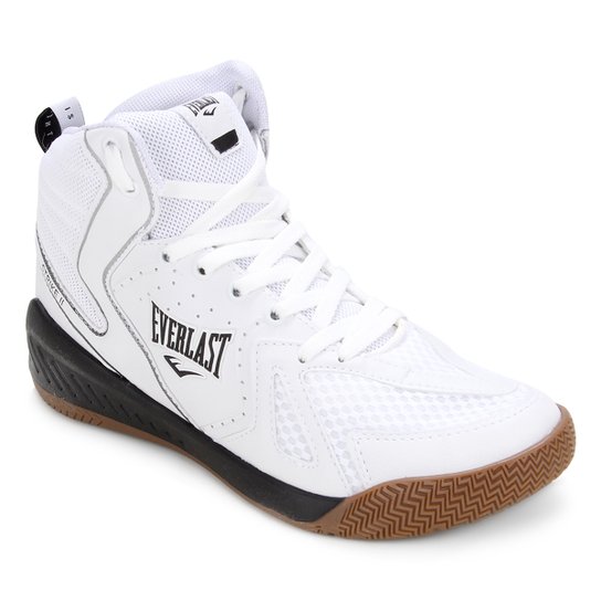 Tênis Cano Alto Everlast Strike II Masculino - Branco+Bege Menor preço em Tênis Cano Alto Everlast Strike II Masculino - Branco+Bege