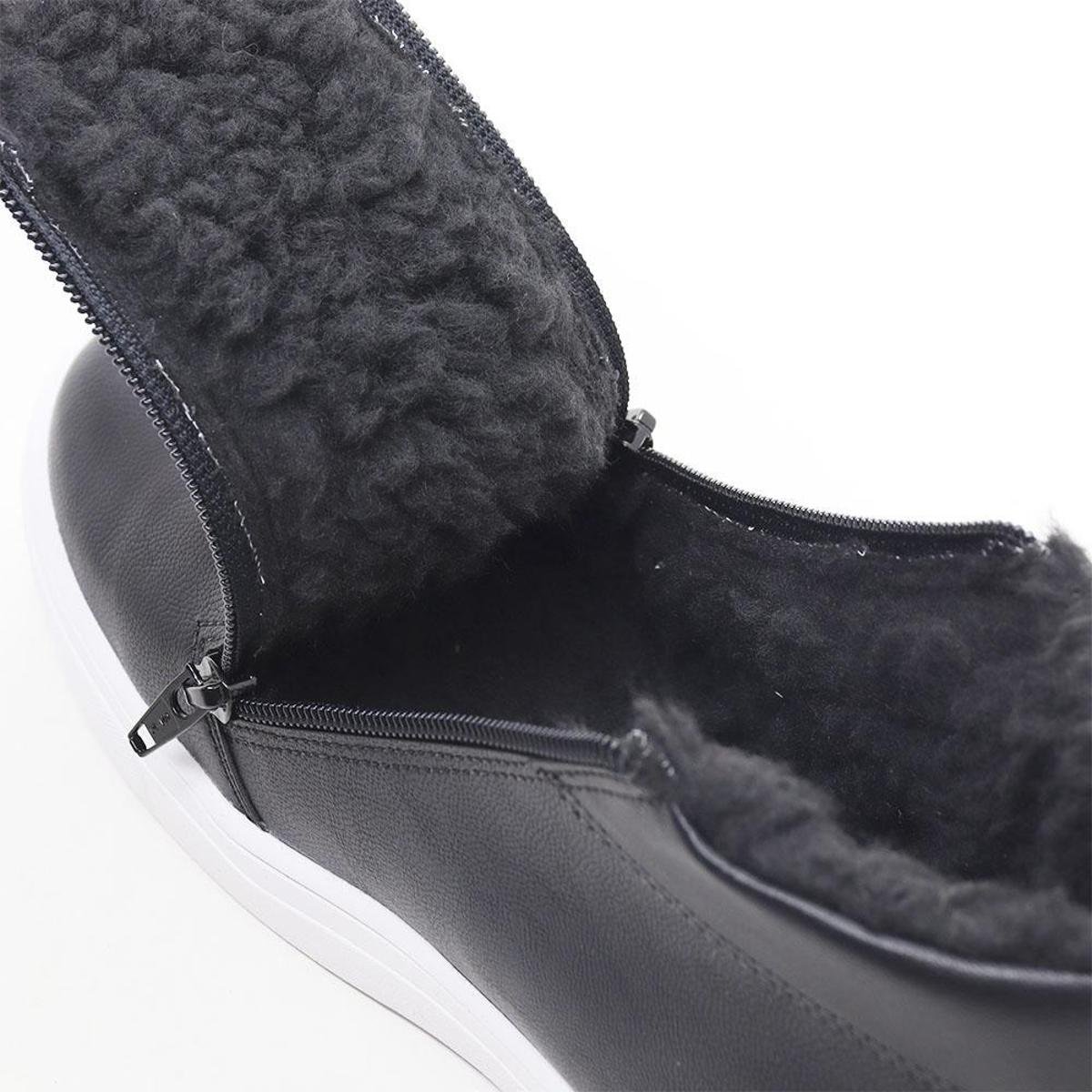 TENIS CANO ALTO FORRADO PELO - Preto | Netshoes