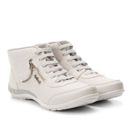 Tênis Cano Alto Kolosh Zíper Lateral Feminino - Off White é ruim? Tênis Cano Alto Kolosh Zíper Lateral Feminino - Off White é boa?