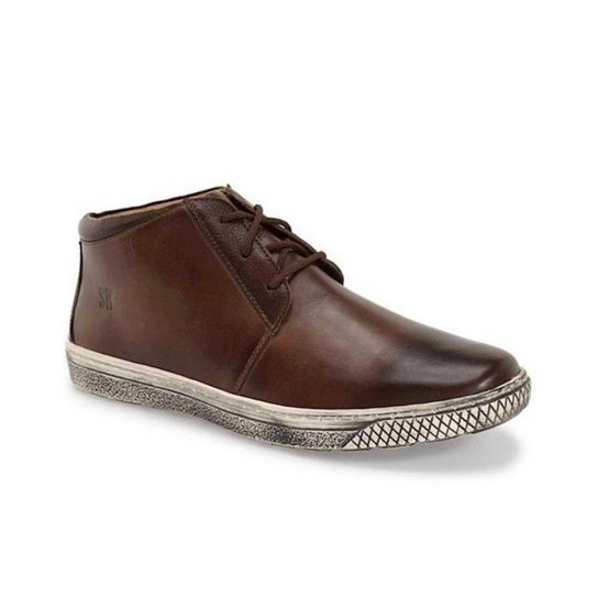 Tênis Cano Alto Masculino Sandro Moscoloni Romo Marrom - Marrom Menor preço em Tênis Cano Alto Masculino Sandro Moscoloni Romo Marrom - Marrom