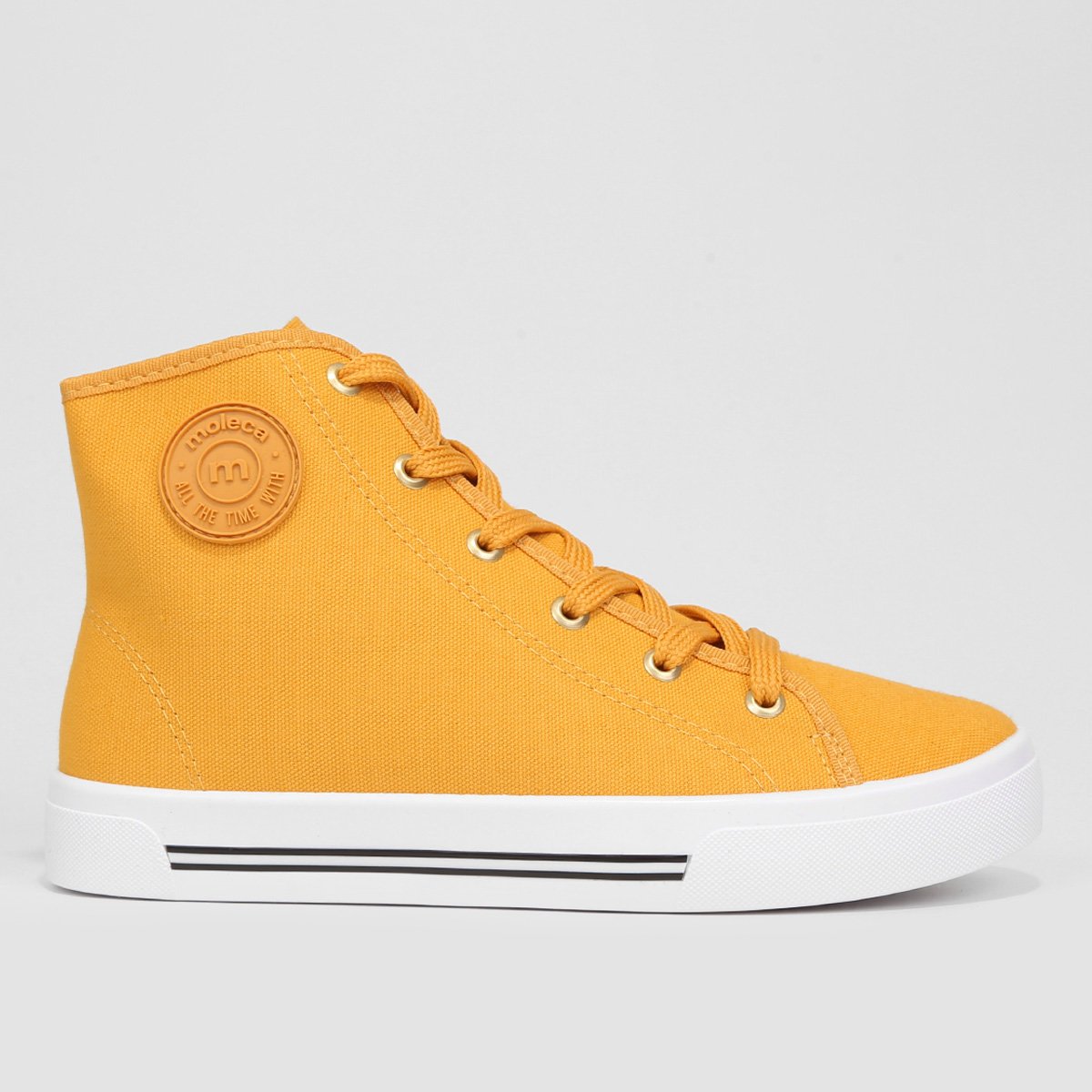 Tênis Cano Alto Moleca Liso Feminino Amarelo Netshoes