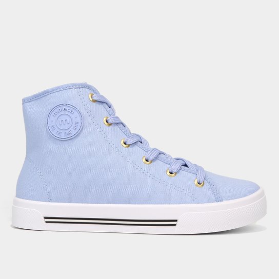 Tênis Cano Alto Moleca Liso Feminino - Jeans Claro Menor preço em Tênis Cano Alto Moleca Liso Feminino - Jeans Claro